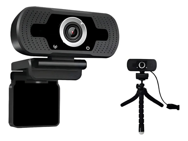 Cámara Web Webcam 2K HD con Micrófono Integrado y Rotación 360° USB