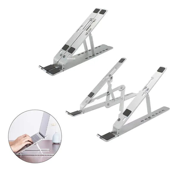 Soporte Ergonómico de Aluminio Plegable para Portátil y Tablet